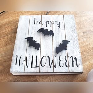 Happy Halloween Wood and Metal 3D Decorative Art